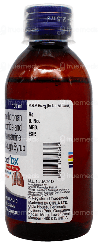 Rexcof Dx Syrup 100ml